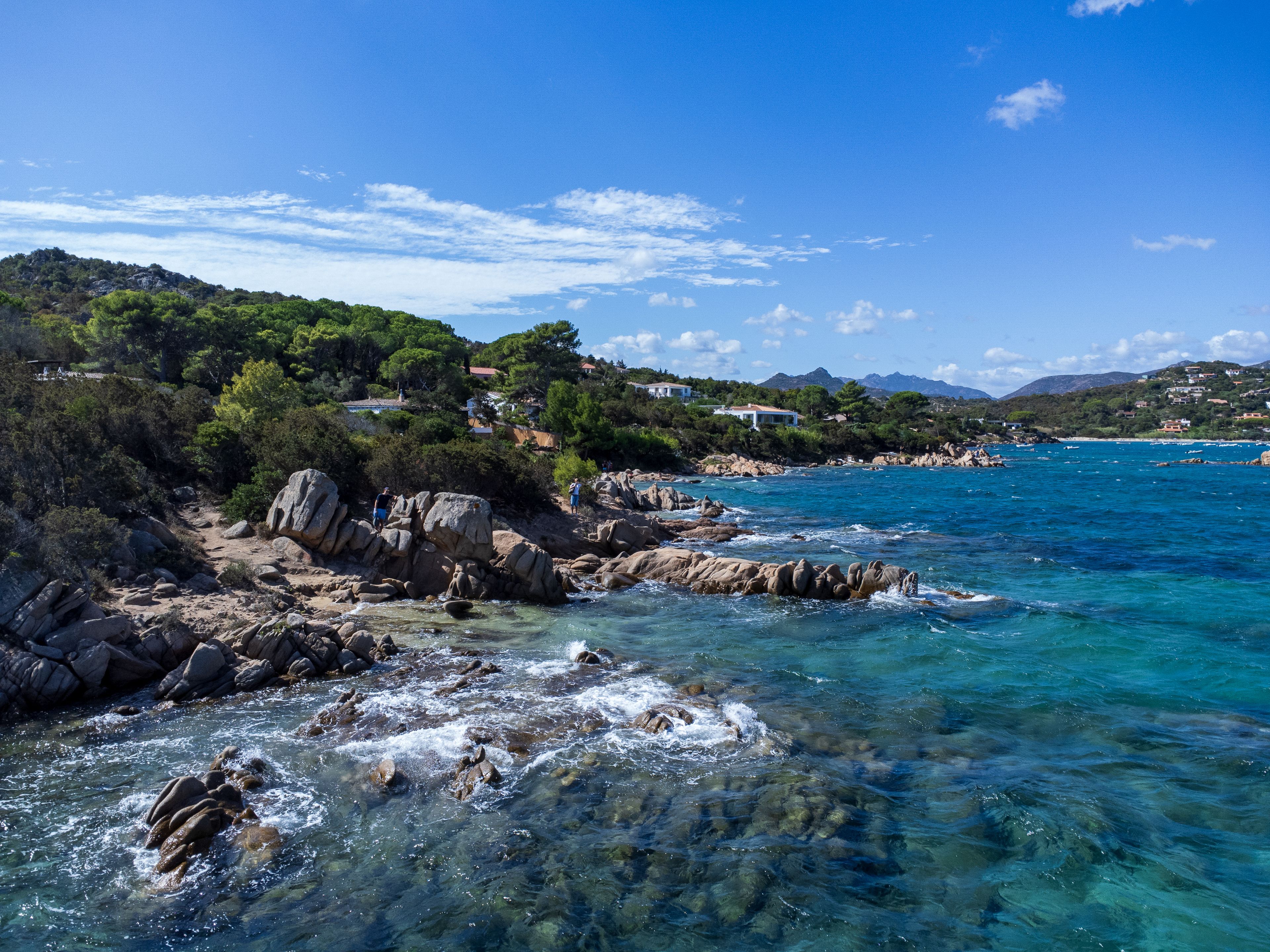 Emerald Mediterranean water along the Sardinian coastline
